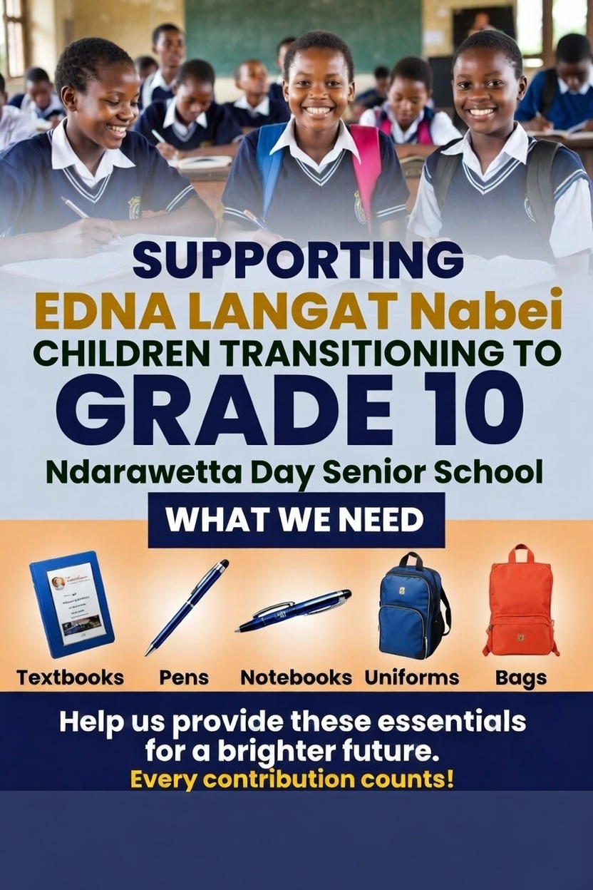 Support Edna Langat Nabei’s Children as They Join Grade 10